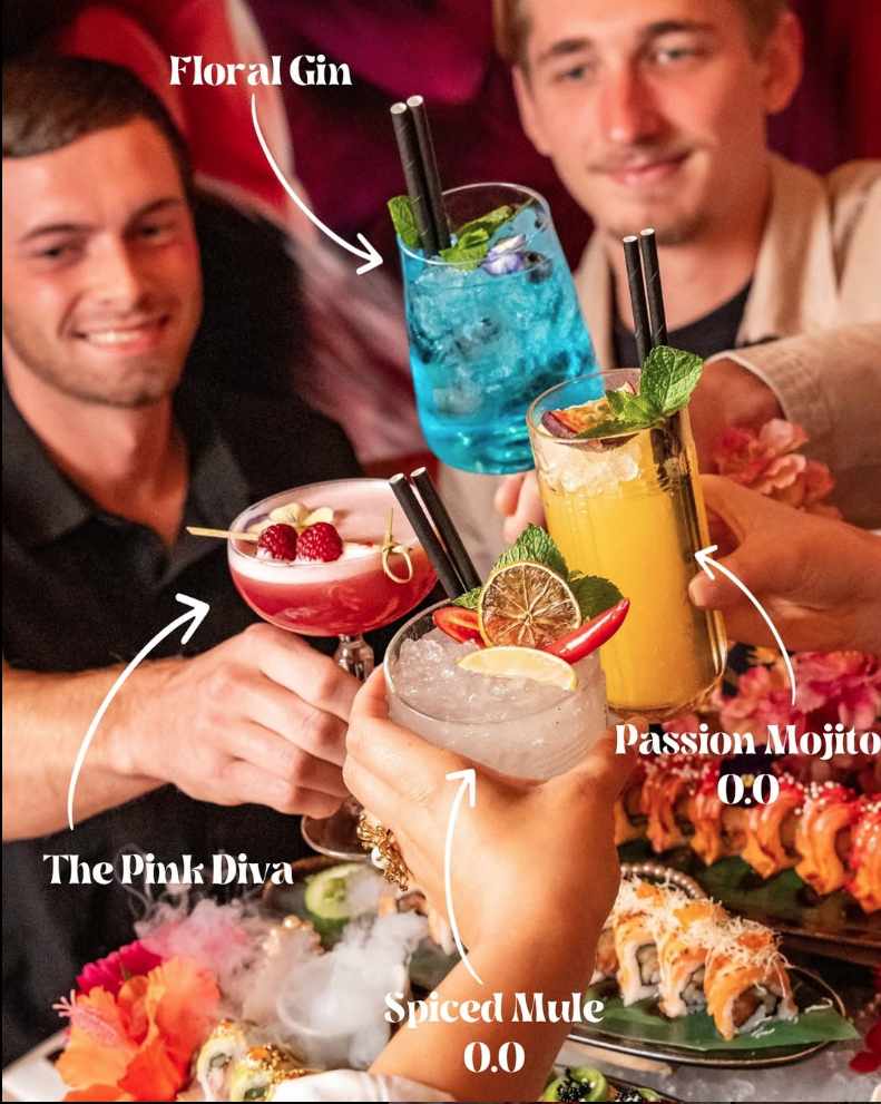 Cocktails en gerechten